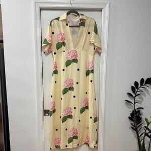 Chic Cream Floral Maxi Dress